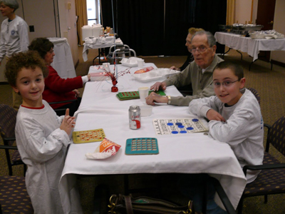 They also played Bingo with the residents.